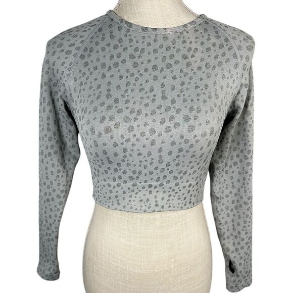 AYBL Evolve Grey Speckle Seamless Long Sleeve Activewear Top - Picture 3 of 7